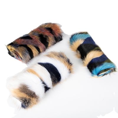 Tessuti di pelliccia artificiale Jacquard multicolore per abbigliamento di bellezza sexy e abbigliamento invernale