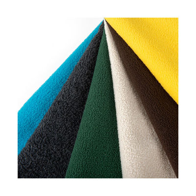 Modello spazzolato Colori personalizzati 100% poliestere 290gm tessuto di velluto polare morbido per cappotto