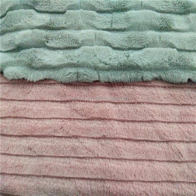 10-18mm Plie Navy Big Weight Cutting Strips PV Plush Fabric per abbigliamento in Marina