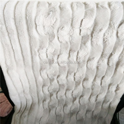 10-18mm Plie Navy Big Weight Cutting Strips PV Plush Fabric per abbigliamento in Marina