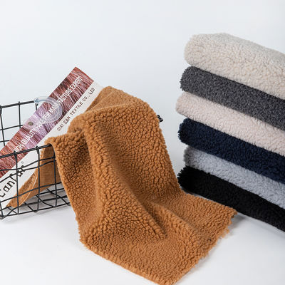 Stile semplice 100% tessuto di polyester sherpa fleece per giacche rivestimento modello bollito