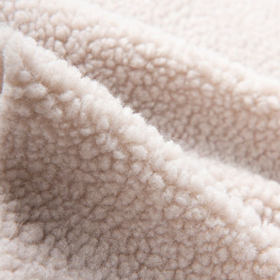 Stile semplice 100% tessuto di polyester sherpa fleece per giacche rivestimento modello bollito