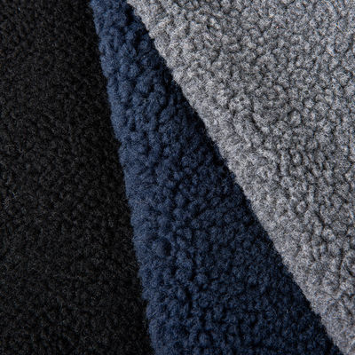 Stile semplice 100% tessuto di polyester sherpa fleece per giacche rivestimento modello bollito