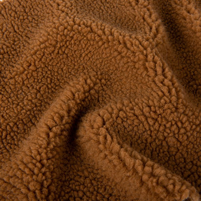 Stile semplice 100% tessuto di polyester sherpa fleece per giacche rivestimento modello bollito