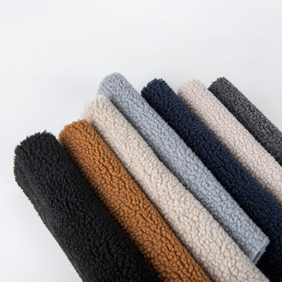Stile semplice 100% tessuto di polyester sherpa fleece per giacche rivestimento modello bollito