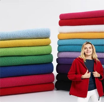 150d*144f Tricot a maglia a doppio lato spazzolato Microfleece Fleece polare Tessuto per giacca