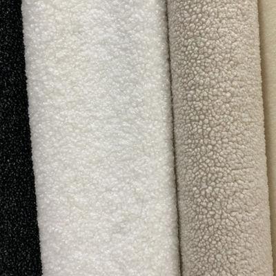 Materiale poliestere artificiale largo ricci per abiti di qualsiasi colore