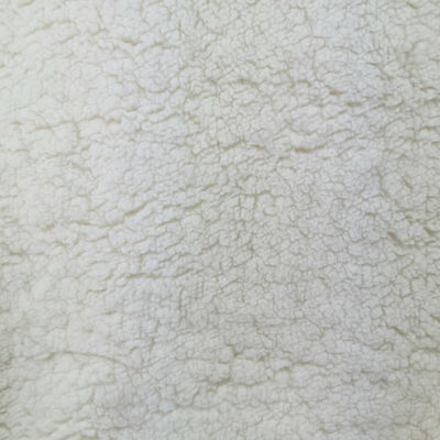 Tessuti non tessuti a cucitura 100% poliestere a maglia, caldo, morbido, bianco, colore sherpa