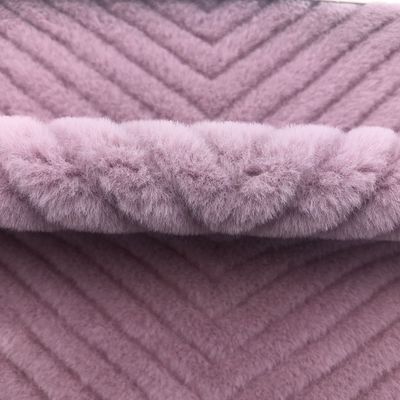 Materiale 100% poliestere colorante pelle di coniglio per abbigliamento