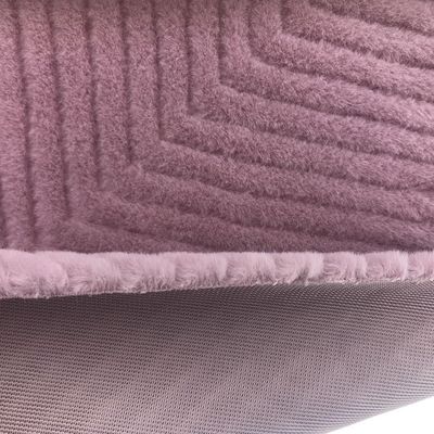 Materiale 100% poliestere colorante pelle di coniglio per abbigliamento