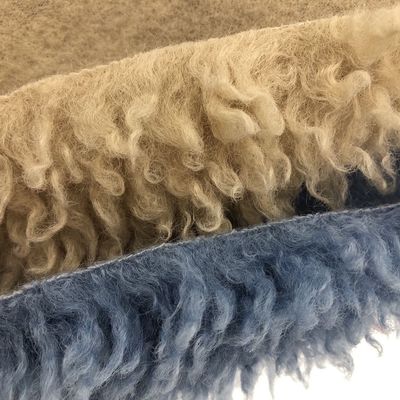 Materiale anteriore 100% poliestere lunghe pile tessuto di pelliccia finta per abiti accoglienti e eleganti