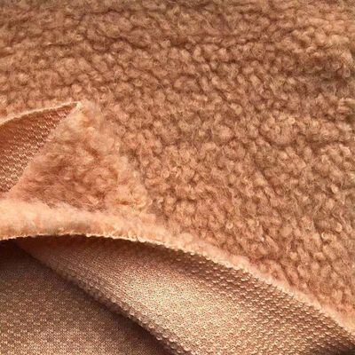 Repellente alle macchie 100% poliestere particelle personalizzate cappotto di lana di agnello per tessuti da donna