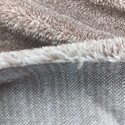 Tessuto di velluto di sherpa 100% di poliestere cationico tinto a maglia per varie applicazioni