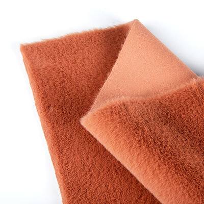 Descrizione Tessuto di pelliccia di coniglio falso suede legato tessuto di peluche per abbigliamento di qualsiasi colore