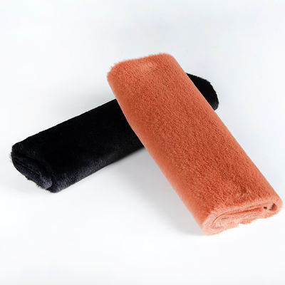 Descrizione Tessuto di pelliccia di coniglio falso suede legato tessuto di peluche per abbigliamento di qualsiasi colore