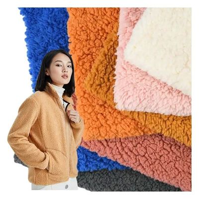 Stoffa di rivestimento Sherpa 100% riciclata di poliestere per abbigliamento