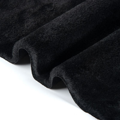 Descrizione Tessuto di pelliccia di coniglio falso suede legato tessuto di peluche per abbigliamento di qualsiasi colore