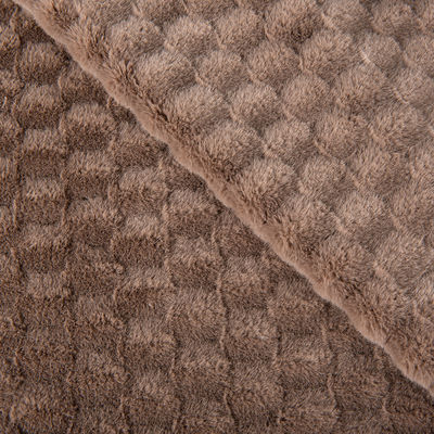 Materiale anteriore 100% poliestere pelliccia finta tessuto di pelliccia per abbigliamento e coperta da lancio