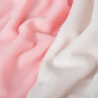 100% poliestere soffice sherpa fleece tessuto di pelliccia corta per cappotto giocattolo personalizzabile