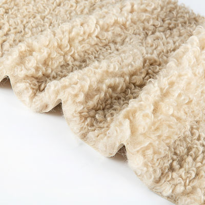 Flannelette cerchi tessuto ricci 100% poliestere velluto Teddy per abbigliamento di moda