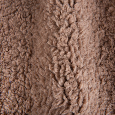 Conteggio di filati personalizzabili 100% poliestere sherpa fleece Teddy Bonded suede tessuto a maglia