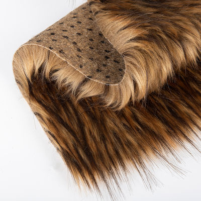 Tip Dye Murmasky Fluffy Long Pile False Raccoon Fur Fabric For Garments Densità