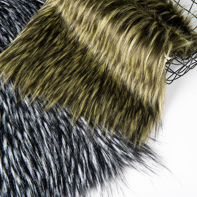 Tip Dye Murmasky Fluffy Long Pile False Raccoon Fur Fabric For Garments Densità
