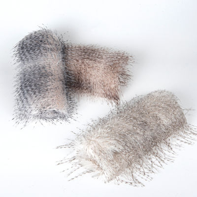 1100 g/m Tessuto a maglia con retro di pelliccia finta per giubbotti da donna Materiale a pila lunga di lusso