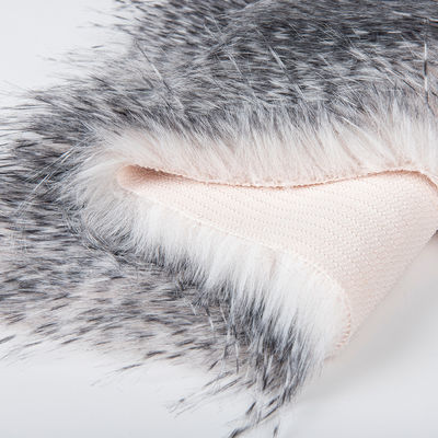 1100 g/m Tessuto a maglia con retro di pelliccia finta per giubbotti da donna Materiale a pila lunga di lusso