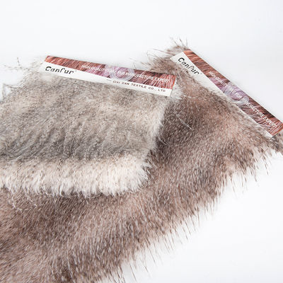 1100 g/m Tessuto a maglia con retro di pelliccia finta per giubbotti da donna Materiale a pila lunga di lusso