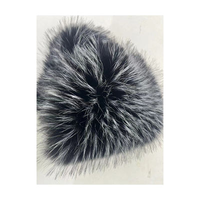 Tissu di pelle finta colorato a punta bianca e nera per cappelli Pom Pom