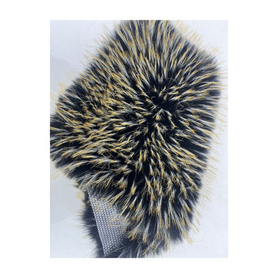 Tissu di pelle finta colorato a punta bianca e nera per cappelli Pom Pom