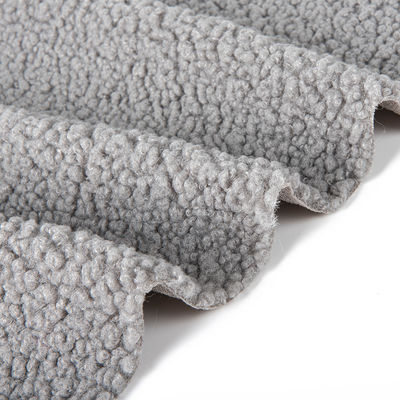 Tessuto di velluto Sherpa di colore solido 100% poliestere per giacche di moda