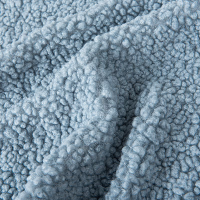 Tessuto di velluto Sherpa di colore solido 100% poliestere per giacche di moda