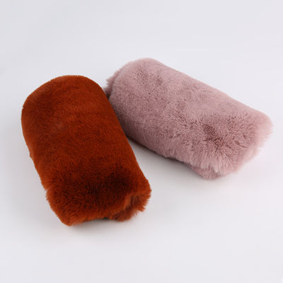 Tessuto di pelliccia di coniglio di poliestere 100% per coperte e cuscini