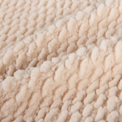 Stoffa di velluto Sherpa a doppia faccia di stile semplice per abiti e coperte 58/60" di larghezza