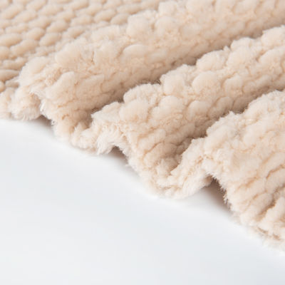 Stoffa di velluto Sherpa a doppia faccia di stile semplice per abiti e coperte 58/60" di larghezza
