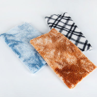 Densità di peso medio personalizzato Tintura speciale Tessuto di velluto Teddy per abbigliamento / divano