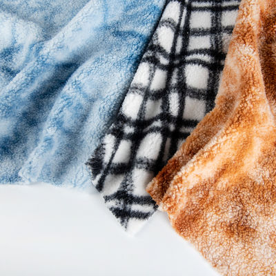 Densità di peso medio personalizzato Tintura speciale Tessuto di velluto Teddy per abbigliamento / divano