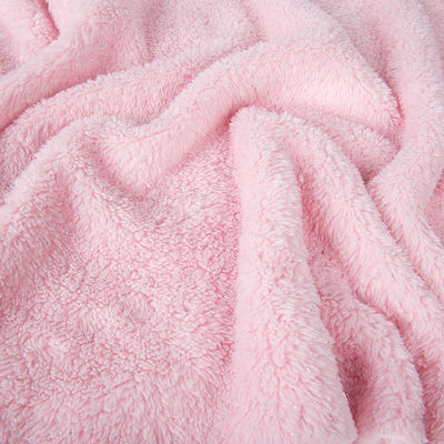 Tessuto a maglia 100% poliestere Sherpa Fleece per coperte con due lati Micro Polar