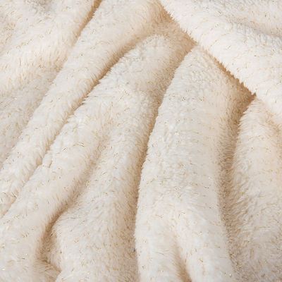Tessuto a maglia 100% poliestere Sherpa Fleece per coperte con due lati Micro Polar