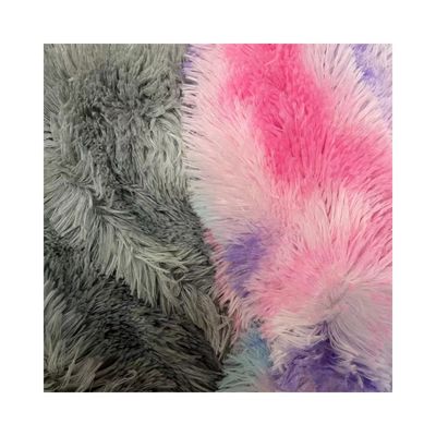 Tessuto di giocattolo in plastica in plastica in 100% poliestere con tintura speciale a maglia con modello in plastica e pila lunga