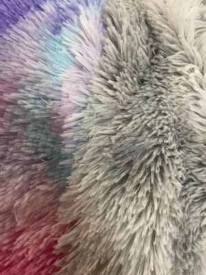 Tessuto di giocattolo in plastica in plastica in 100% poliestere con tintura speciale a maglia con modello in plastica e pila lunga