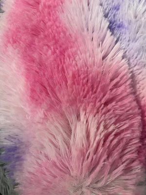 Tessuto di giocattolo in plastica in plastica in 100% poliestere con tintura speciale a maglia con modello in plastica e pila lunga