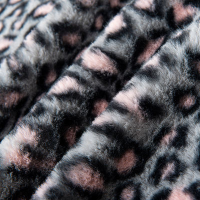 100% Poliestere Super Soft Leopard Stampa Pelliccia di Coniglio Fuso Pelliccia Tessuto per la Realizzazione di Abbigliamento