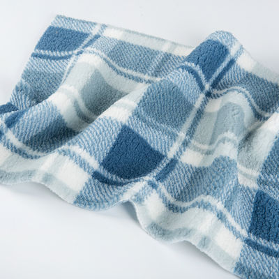 Stoffa di tessuto in poliestere stampata al 100% Sherpa Fleece per abbigliamento in stile TWILL