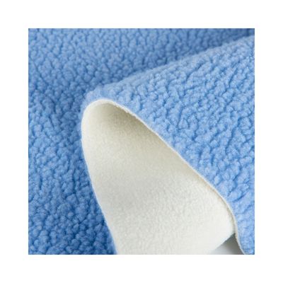 100% poliestere sherpa fleece Teddy Bonded suede tessuto a maglia per l'abbigliamento
