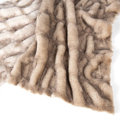 58/60" larghezza tessuto a maglia di poliestere elastico finto di pelliccia di coniglio per la casa