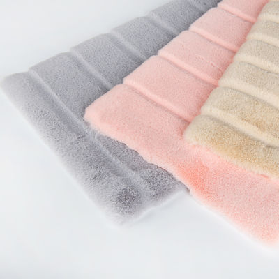 100% poliestere coniglio tessuto di pelliccia finta per cappotto invernale modello di spazzola morbido tricotato