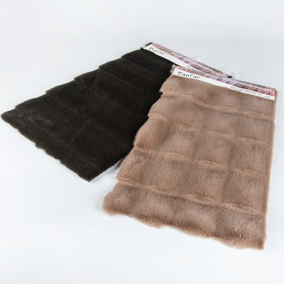 100% poliestere coniglio tessuto di pelliccia finta per cappotto invernale modello di spazzola morbido tricotato